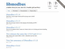 Tablet Screenshot of libmodbus.org